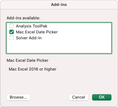 add analysis toolpak in excel 2011 for mac